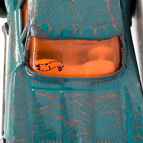 🦋 Hot Wheels Corvette Stingray split window 1979 teal blue orange crackle AS IS - Picture 12 of 16